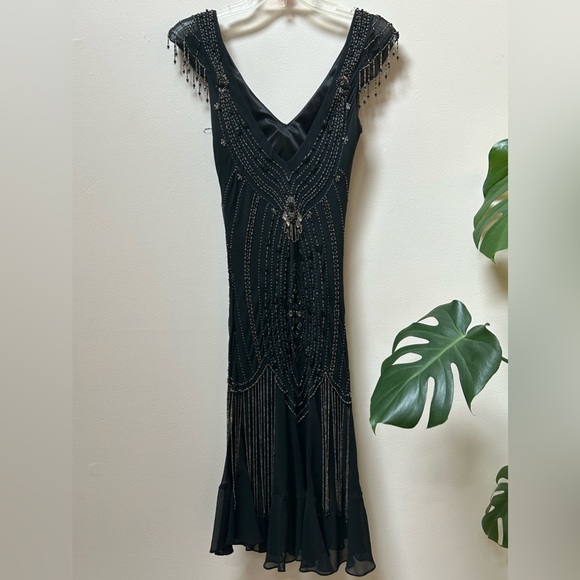 💶SOLD💶Vintage silk Sue Wong Nocturne beaded dress - Picture 4 of 10